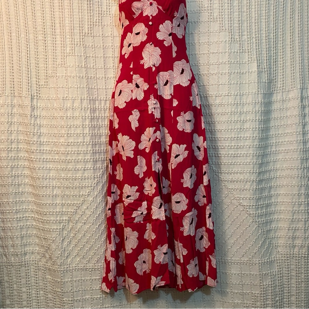 NWOT Leith Fuchsia Pink and White Floral Maxi Dress - Picture 8 of 9